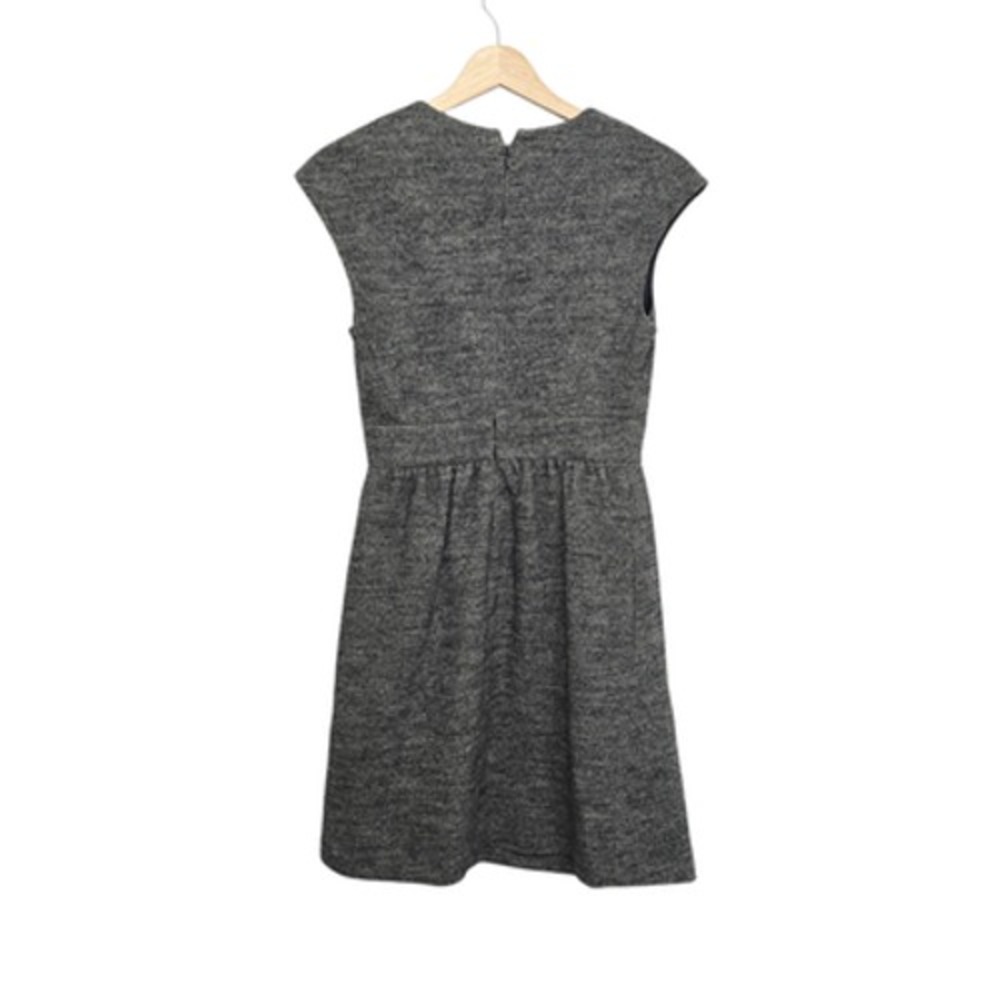 Jill Stuart Dress Womens 2 Gray V Neck Sleeveless Fit and Flare Tweed Wool Blend - Picture 2 of 10
